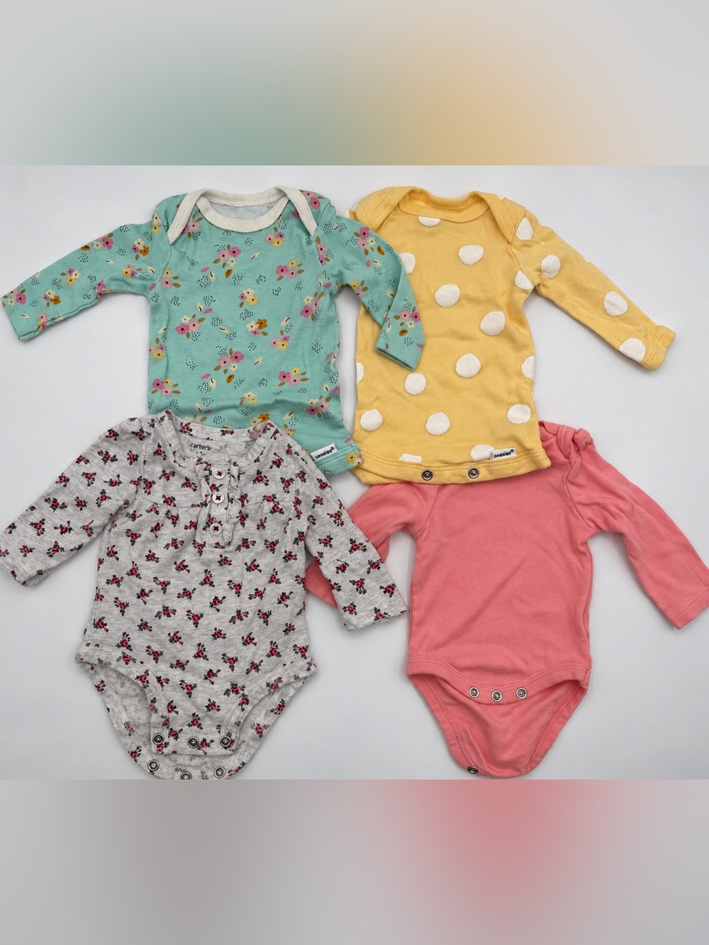 Newborn Long Sleeve Onesie Bundle (4 onesies)